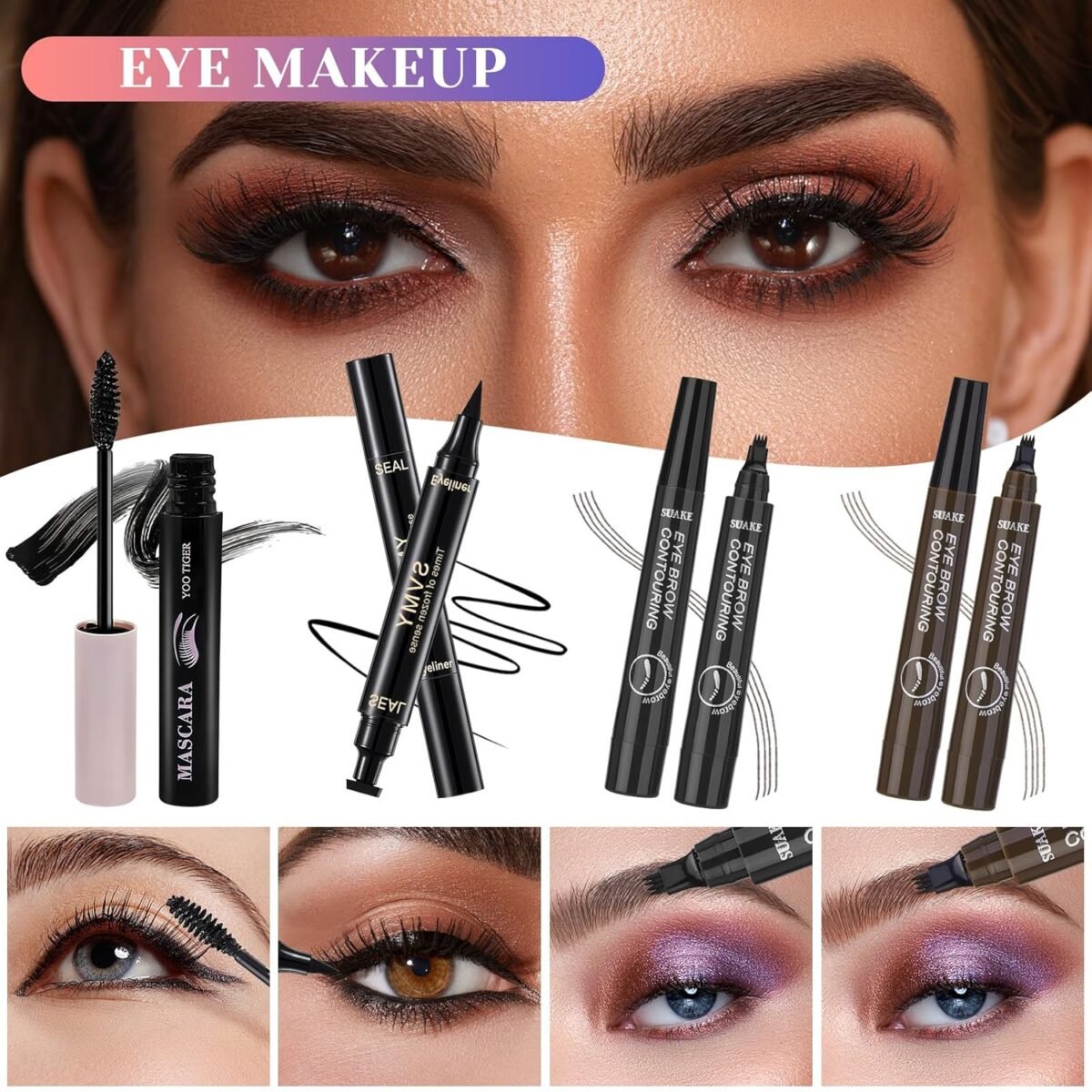 All in One Makeup Kit, Make Up Gift Set for Women, Makeup Kit for Women Full Kit, Includes Foundation Face Primer Eyeshadow Concealer Liquid Blush Lipgloss Eyeliner Mascara Cosmetic Brushes Set - Image 5