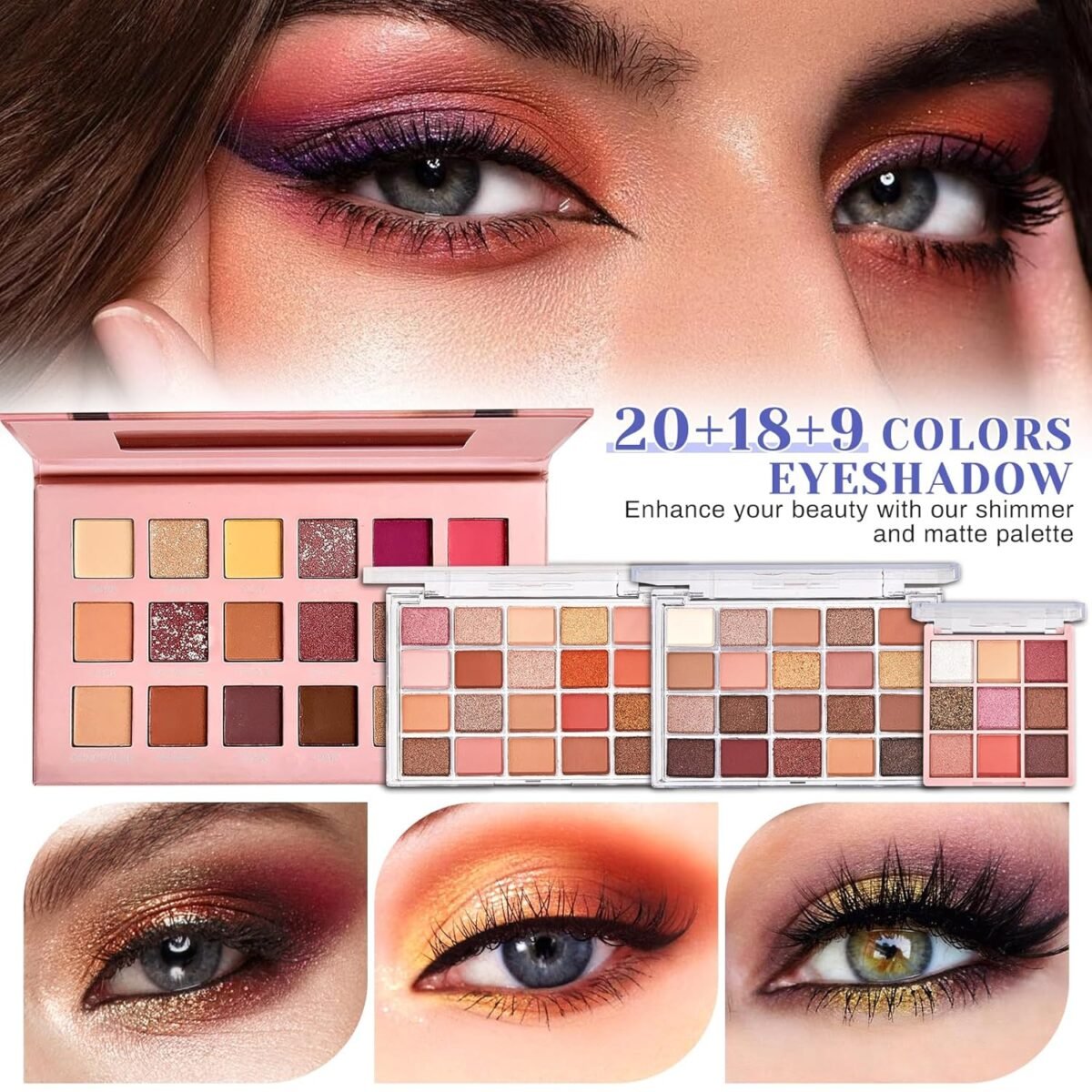 All in One Makeup Kit, Make Up Gift Set for Women, Makeup Kit for Women Full Kit, Includes Foundation Face Primer Eyeshadow Concealer Liquid Blush Lipgloss Eyeliner Mascara Cosmetic Brushes Set - Image 6