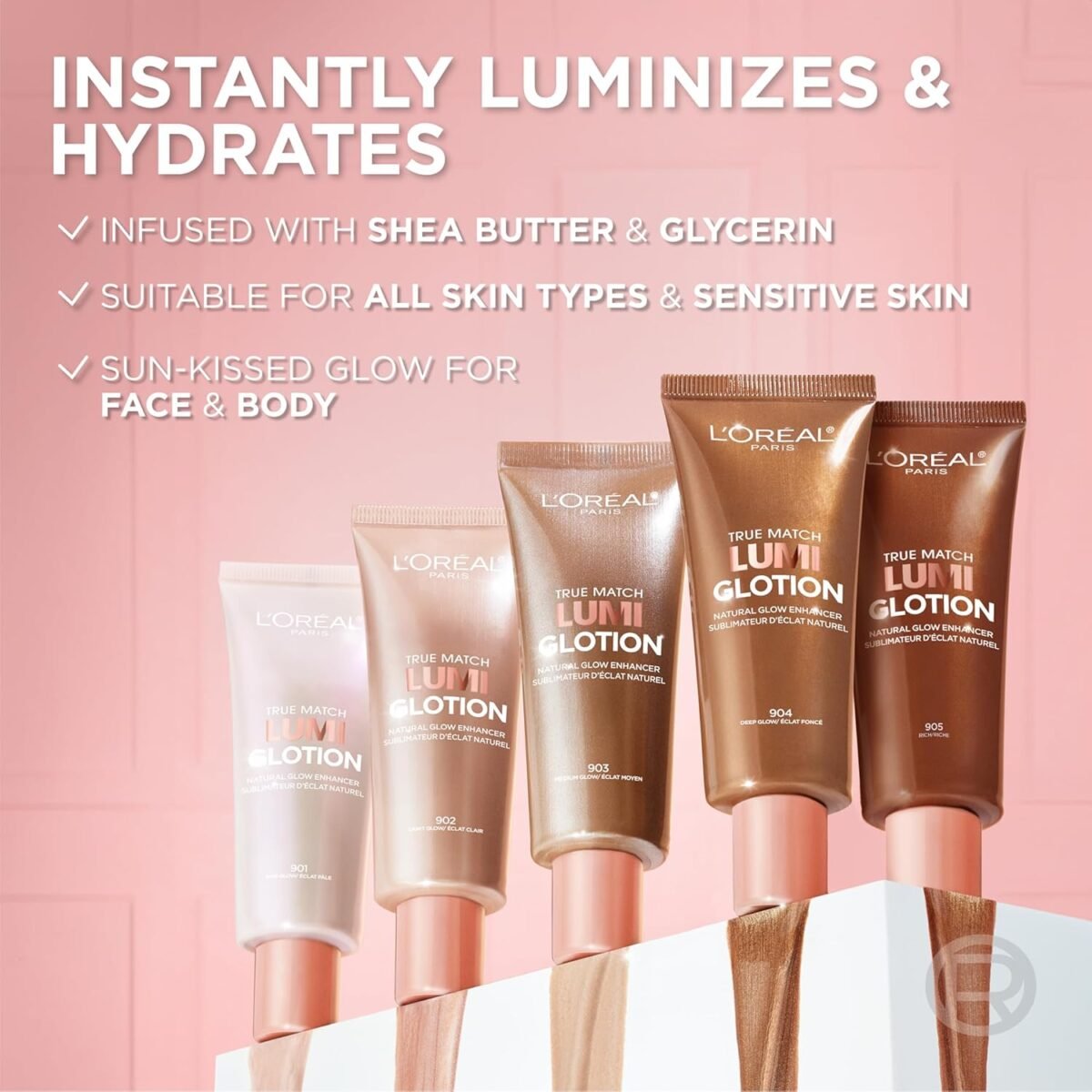 L'Oreal Paris Makeup True Match Lumi Glotion, Natural Glow Enhancer, Illuminator Highlighter, Bronzing Drops For a Sun-Kissed Glow, 903 Medium - Image 3