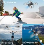 GPS Drone with Camera for Adults, 2K HD FPV Drones with Auto Return, Follow Me, Circle Fly, Waypoint Fly, Stable Hover, Brushless Motor, Foldable 5G Transmission Remote Control Quadcopter - Image 4