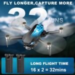 GPS Drone with Camera for Adults, 2K HD FPV Drones with Auto Return, Follow Me, Circle Fly, Waypoint Fly, Stable Hover, Brushless Motor, Foldable 5G Transmission Remote Control Quadcopter - Image 7
