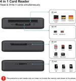 Memory Card Reader, BENFEI 4in1 USB 3.0 and USB-C to SD Micro SD MS CF Card Reader Adapter, 4 Cards Simultaneously Read and Write, Compatible with iPhone 15 Series, MacBook Pro/Air 2023, and More - Image 4