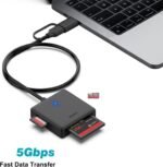 Memory Card Reader, BENFEI 4in1 USB 3.0 and USB-C to SD Micro SD MS CF Card Reader Adapter, 4 Cards Simultaneously Read and Write, Compatible with iPhone 15 Series, MacBook Pro/Air 2023, and More - Image 6