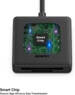 Memory Card Reader, BENFEI 4in1 USB 3.0 and USB-C to SD Micro SD MS CF Card Reader Adapter, 4 Cards Simultaneously Read and Write, Compatible with iPhone 15 Series, MacBook Pro/Air 2023, and More - Image 7