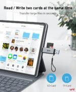 uni SD Card Reader, High-Speed USB C to Micro SD Card Adapter USB 3.0 Dual Slots, Memory Card Reader for SD/Micro SD/SDHC/SDXC/MMC, Compatible with MacBook Pro/Air, Chromebook, Android Galaxy - Image 3