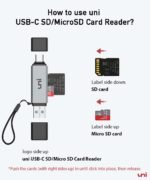 uni SD Card Reader, High-Speed USB C to Micro SD Card Adapter USB 3.0 Dual Slots, Memory Card Reader for SD/Micro SD/SDHC/SDXC/MMC, Compatible with MacBook Pro/Air, Chromebook, Android Galaxy - Image 4