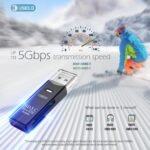 USB3.0 Micro SD Card Reader, 5Gbps 2-in-1 SD Card Reader to USB Adapter, Wansurs Memory Card Reader for SDXC, SDHC, MMC, RS-MMC, Micro SDXC, Micro SD, Micro SDHC and UHS-I Cards (1Pack Black) - Image 4
