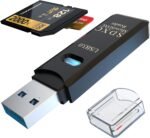USB3.0 Micro SD Card Reader, 5Gbps 2-in-1 SD Card Reader to USB Adapter, Wansurs Memory Card Reader for SDXC, SDHC, MMC, RS-MMC, Micro SDXC, Micro SD, Micro SDHC and UHS-I Cards (1Pack Black) - Image 7