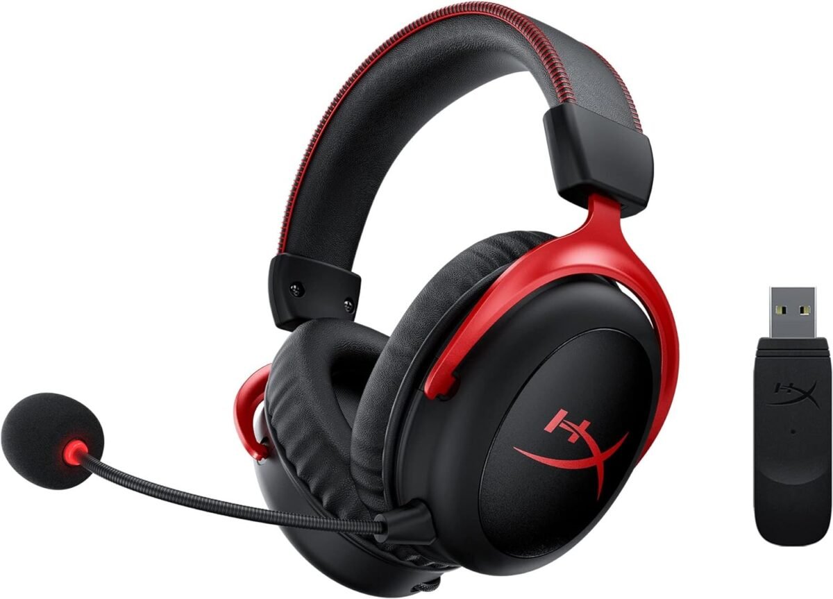 HyperX Cloud II Wireless - Gaming Headset for PC, PS5, PS4, Long Lasting Battery Up to 30 Hours, DTS Headphone:X Spatial Audio, Memory Foam, Detachable Noise Cancelling Microphone with Mic Monitoring - Image 3