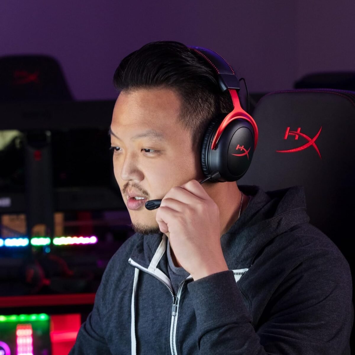 HyperX Cloud II Wireless - Gaming Headset for PC, PS5, PS4, Long Lasting Battery Up to 30 Hours, DTS Headphone:X Spatial Audio, Memory Foam, Detachable Noise Cancelling Microphone with Mic Monitoring - Image 10