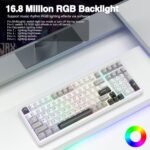 AULA F99 Wireless Mechanical Keyboard,Tri-Mode BT5.0/2.4GHz/USB-C Hot Swappable Custom Keyboard,Pre-lubed Linear Switches,RGB Backlit Computer Gaming Keyboards for PC/Tablet/PS/Xbox - Image 4