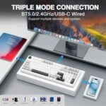 AULA F99 Wireless Mechanical Keyboard,Tri-Mode BT5.0/2.4GHz/USB-C Hot Swappable Custom Keyboard,Pre-lubed Linear Switches,RGB Backlit Computer Gaming Keyboards for PC/Tablet/PS/Xbox - Image 7