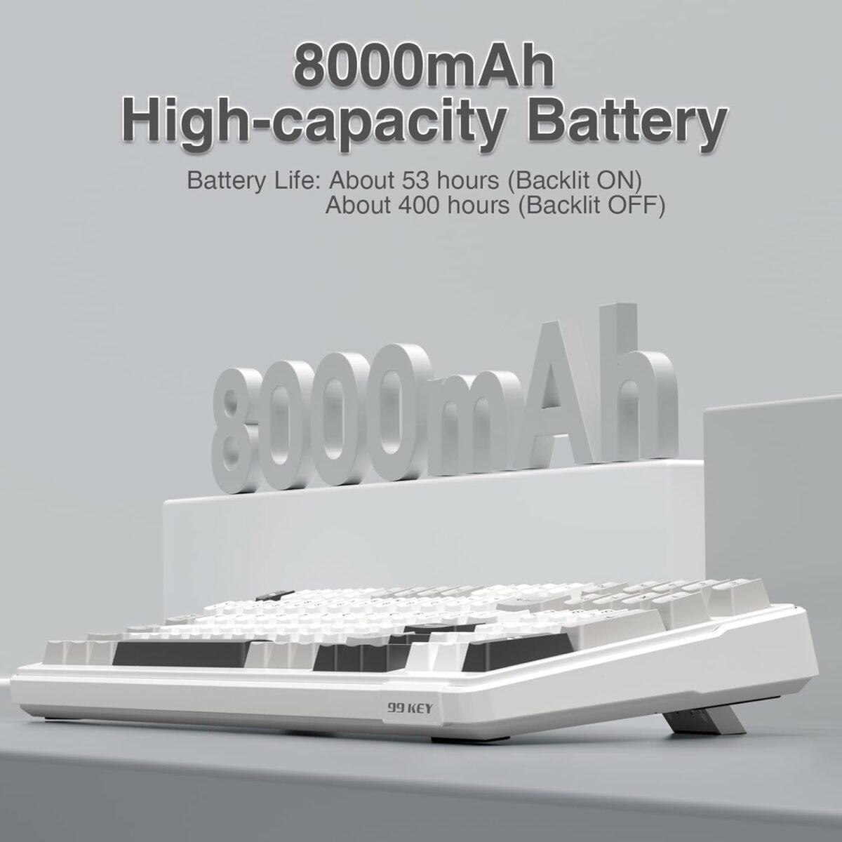 AULA F99 Wireless Mechanical Keyboard,Tri-Mode BT5.0/2.4GHz/USB-C Hot Swappable Custom Keyboard,Pre-lubed Linear Switches,RGB Backlit Computer Gaming Keyboards for PC/Tablet/PS/Xbox - Image 8