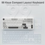 AULA F99 Wireless Mechanical Keyboard,Tri-Mode BT5.0/2.4GHz/USB-C Hot Swappable Custom Keyboard,Pre-lubed Linear Switches,RGB Backlit Computer Gaming Keyboards for PC/Tablet/PS/Xbox - Image 9