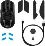 HyperX Pulsefire Haste – Wireless Gaming Mouse – Ultra Lightweight, 61g, 100 Hour Battery Life, 2.4Ghz Wireless, Honeycomb Shell, Hex Design, Up to 16000 DPI, 6 Programmable Buttons – Black, 4P5D7AA - Image 4