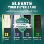 GermGuardian Air Purifier for Home with HEPA Pure Filter, for Wildfire Smoke, Pet Dander, Pollen, Odors, Large Rooms Up To 743 Sq. Ft., Removes 99.97% Pollutants, UV-C Light, 22", AC4825E, Gray - Image 6