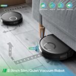 Robot Vacuum and Mop Combo, Robotic Vacuum Cleaner 2 in 1 Vacuuming Mopping with Schedule, Wi-Fi/App/Remote, Max Suction 2000Pa, Self-Charging, Slim, Ideal for Hard Floor, Pet Hair, Low-Pile Carpet - Image 7