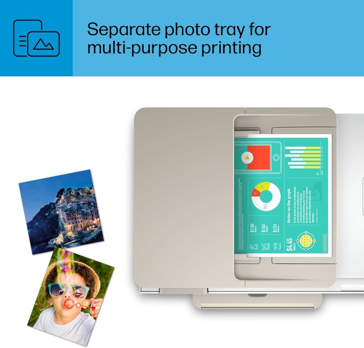 HP ENVY Inspire 7955e Wireless Color Inkjet Printer, Print, scan, copy, Easy setup, Mobile printing, Best-for home, 3 month Instant Ink trial included, White - Image 5
