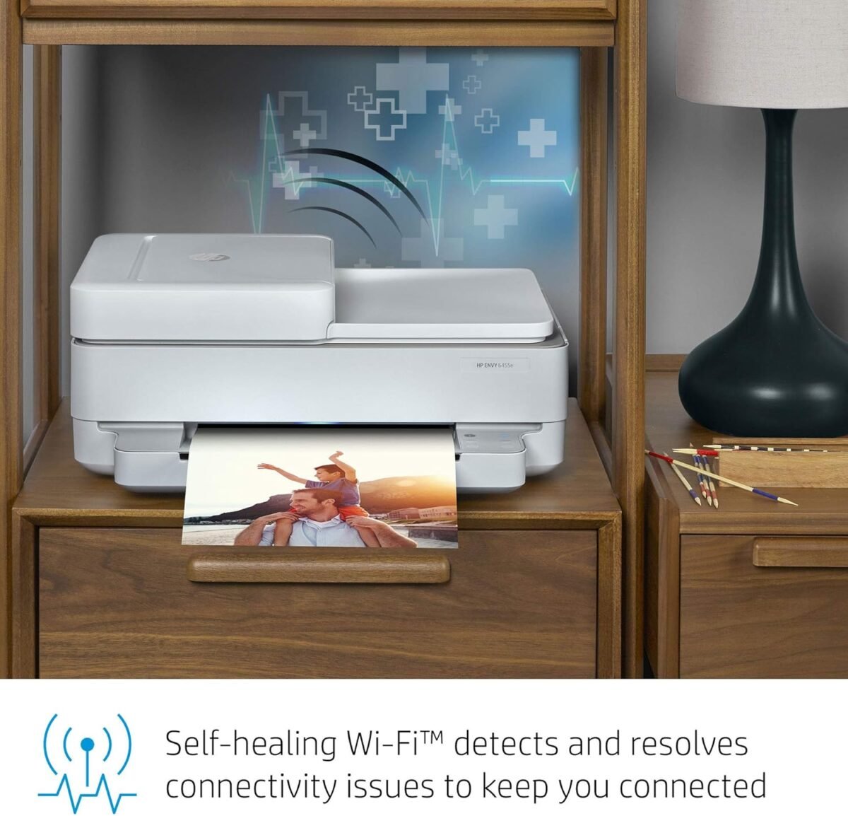 HP ENVY 6455e Wireless Color Inkjet Printer, Print, scan, copy, Easy setup, Mobile printing, Best-for-home, 3 month Instant Ink trial included, white - Image 5