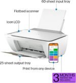 HP DeskJet 2827e Wireless All-in-One Color Inkjet Printer, Scanner, Copier, Best-for-Home, 3 Months of Instant Ink Included, Single-Band Wi-Fi connectivity (6W7F5A) - Image 4