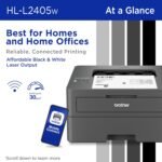 Brother HL-L2405W Wireless Compact Monochrome Laser Printer with Mobile Printing, Black & White Output | Includes Refresh Subscription Trial(1), Works with Alexa - Image 3