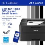 Brother HL-L2460DW Wireless Compact Monochrome Laser Printer with Duplex, Mobile Printing, Black & White Output | Includes Refresh Subscription Trial(1), Works with Alexa - Image 3