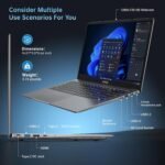 ACEMAGIC 2025 Gaming Laptop, 16.1inch Laptop Computer with AMD Ryzen 7 5000 Series(8C/16T, Up to 4.3GHz), 16GB RAM 512GB NVMe SSD Windows 11 Laptop, Radeon RX Vega 8 Graphics,WiFi 6, Backlit KB - Image 4