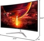 Acer Nitro 31.5" FHD 1920 x 1080 1500R Curved PC Gaming Monitor | AMD FreeSync™ Premium | Up to 165Hz Refresh | 1ms VRB | VESA Mountable | 1 x Display Port 1.2 & 2 x HDMI 1.4 | EDA320Q PBIIPX - Image 6