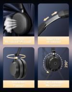 Wireless Headset with Mic for Work-Bluetooth Over Ear Headphones with Microphone,Noise Cancelling with Mute & USB Dongle for Computer/Phones/Remote Work/Call Center,Lightweight All Day Comfort - Image 4
