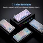TECKNET Wired Gaming Keyboard, RGB Backlit Keyboards with Gasket Structure, USB C Mechanical Keyboard has 20 Lighting Effects & Multimedia Control Knob, Computer Keyboards for PC Laptop Mac Gamer - Image 3