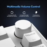 TECKNET Wired Gaming Keyboard, RGB Backlit Keyboards with Gasket Structure, USB C Mechanical Keyboard has 20 Lighting Effects & Multimedia Control Knob, Computer Keyboards for PC Laptop Mac Gamer - Image 5
