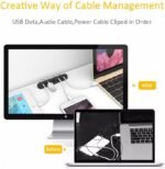 Cable Clips Cord Management Organizer, 3 Packs Silicone Adhesive Hooks, Wire Holder USB Power Charging Accessory Mouse PC Nightstand Desktop Wall Phone Workspace Office (7, 5 and 3 Slots) - Image 4
