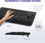 Wireless Keyboard, 2.4G Full-Sized Ergonomic Wireless Computer Keyboard with Wrist Rest for Windows, Mac OS Laptop/PC/Desktop/Notebook(Black) - Image 4