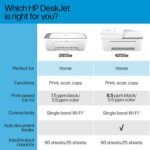 HP DeskJet 4255e Wireless All-in-One Color Inkjet Printer, Scanner, Copier, Best-for-Home, 3 Month Instant Ink Trial Included (588S6A) - Image 5