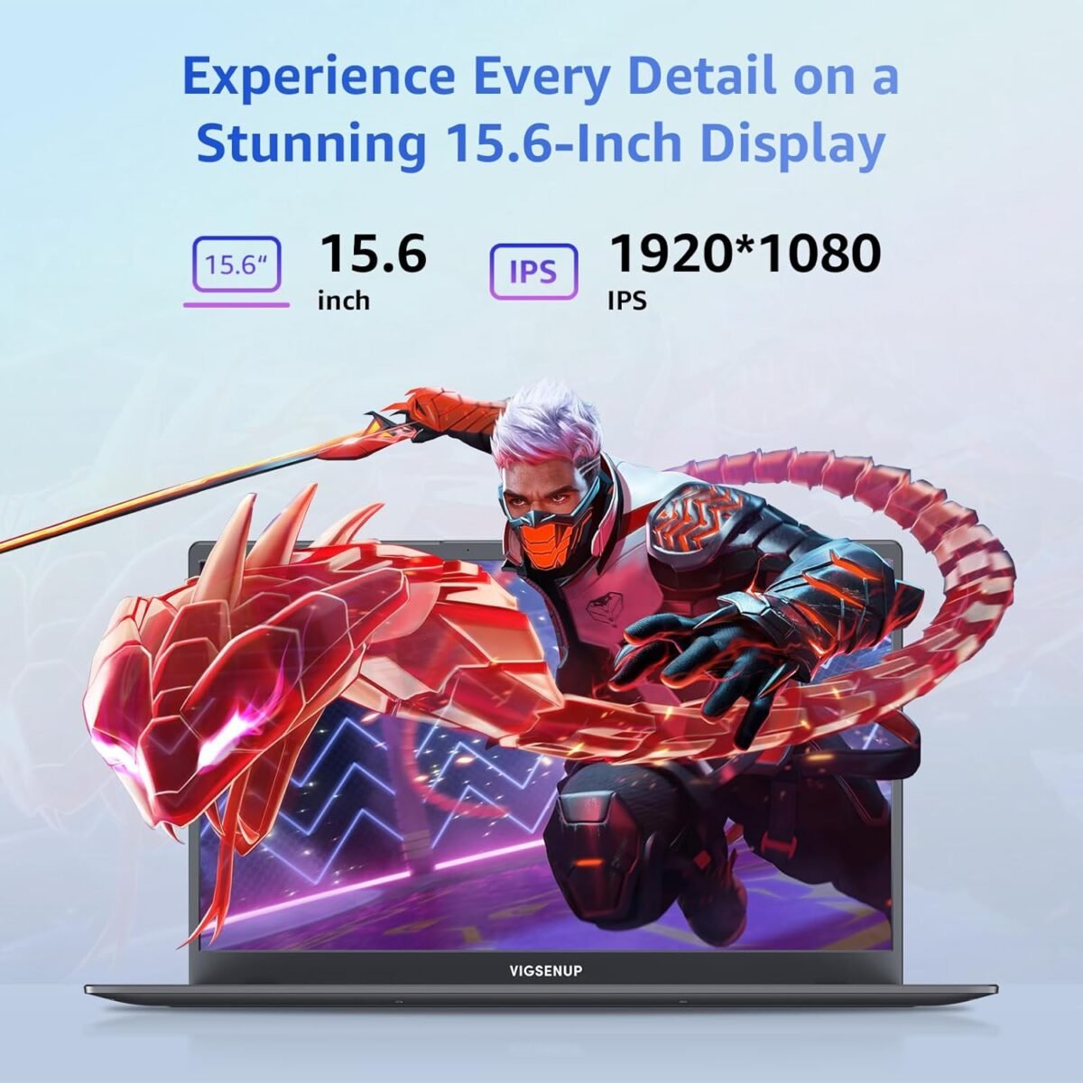 Laptop, 12GB LPDDR5 RAM 1TB SSD, 15.6 Inch Laptop Computer, Win11 Pro, N95 Quad Core Processor, Up to 3.4GHz, Preinstall Office Pro Plus 2024, WiFi 5, BT 5.0, USB-C, Fingerprint,Gray - Image 5