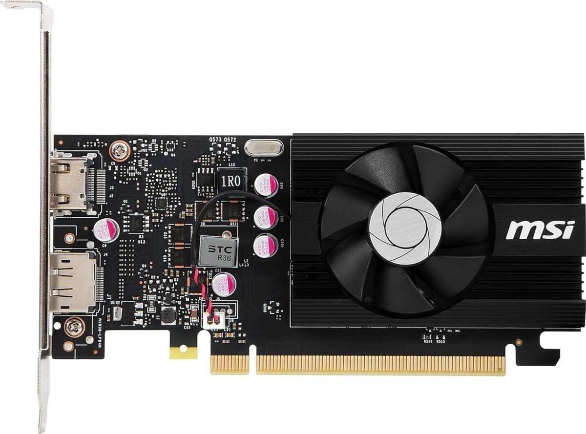 MSI Gaming GeForce GT 1030 4GB DDR4 64-bit HDCP Support DirectX 12 DP/HDMI Single Fan OC Graphics Card (GT 1030 4GD4 LP OC) - Image 3