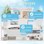 8,000 BTU Portable Air Conditioner, Portable AC Unit with Built-in Dehumidifier and Cooling Fan for Room up to 350 sq.ft., 24 Hour Timer & Remote Control & Window Mount Kit, White - Image 4