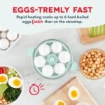 DASH Rapid Egg Cooker: 6 Egg Capacity Electric Egg Cooker for Hard Boiled Eggs, Poached Eggs, Scrambled Eggs, or Omelets with Auto Shut Off Feature - Aqua, 5.5 Inch (DEC005AQ) - Image 4