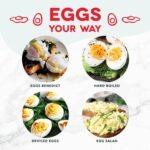 DASH Rapid Egg Cooker: 6 Egg Capacity Electric Egg Cooker for Hard Boiled Eggs, Poached Eggs, Scrambled Eggs, or Omelets with Auto Shut Off Feature - Aqua, 5.5 Inch (DEC005AQ) - Image 5