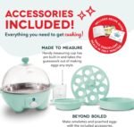 DASH Rapid Egg Cooker: 6 Egg Capacity Electric Egg Cooker for Hard Boiled Eggs, Poached Eggs, Scrambled Eggs, or Omelets with Auto Shut Off Feature - Aqua, 5.5 Inch (DEC005AQ) - Image 6