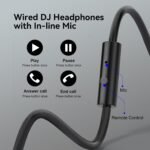 OneOdio Wired Over Ear Headphones Hi-Res Studio Monitor & Mixing DJ Stereo Headsets with 50mm Drivers and 1/4 to 3.5mm Jack for AMP Computer Recording Podcast Keyboard Guitar Laptop - Black - Image 5