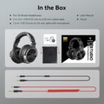 OneOdio Wired Over Ear Headphones Hi-Res Studio Monitor & Mixing DJ Stereo Headsets with 50mm Drivers and 1/4 to 3.5mm Jack for AMP Computer Recording Podcast Keyboard Guitar Laptop - Black - Image 6