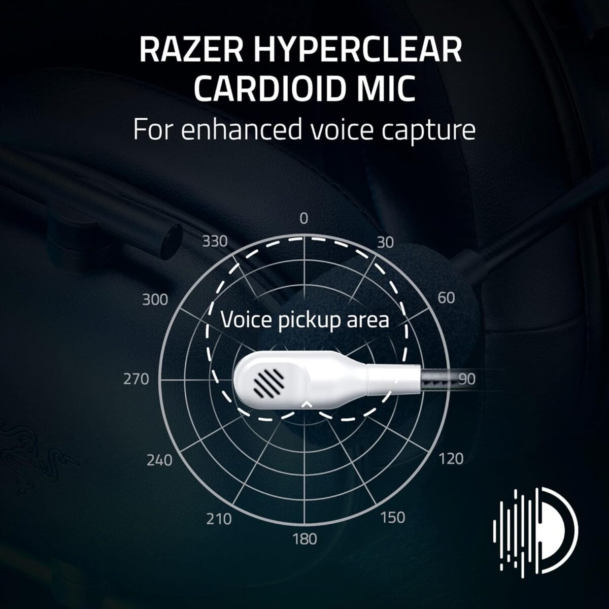 Razer BlackShark V2 X PlayStation Gaming Headset: 50mm Drivers - Cardioid Mic - Lightweight - Comfortable, Noise Isolating Earcups - for PS5, Xbox Series X, PC, Switch via 3.5 mm Audio Jack - White - Image 4