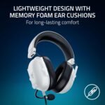 Razer BlackShark V2 X PlayStation Gaming Headset: 50mm Drivers - Cardioid Mic - Lightweight - Comfortable, Noise Isolating Earcups - for PS5, Xbox Series X, PC, Switch via 3.5 mm Audio Jack - White - Image 6