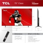 TCL 75-Inch Class Q65 QLED 4K Smart TV with Fire TV (75Q651F, 2024 Model), Dolby Vision, HDR PRO+, Dolby Atmos, Alexa Built-in with Voice Remote, Apple AirPlay 2 Compatibility, Streaming Television - Image 4
