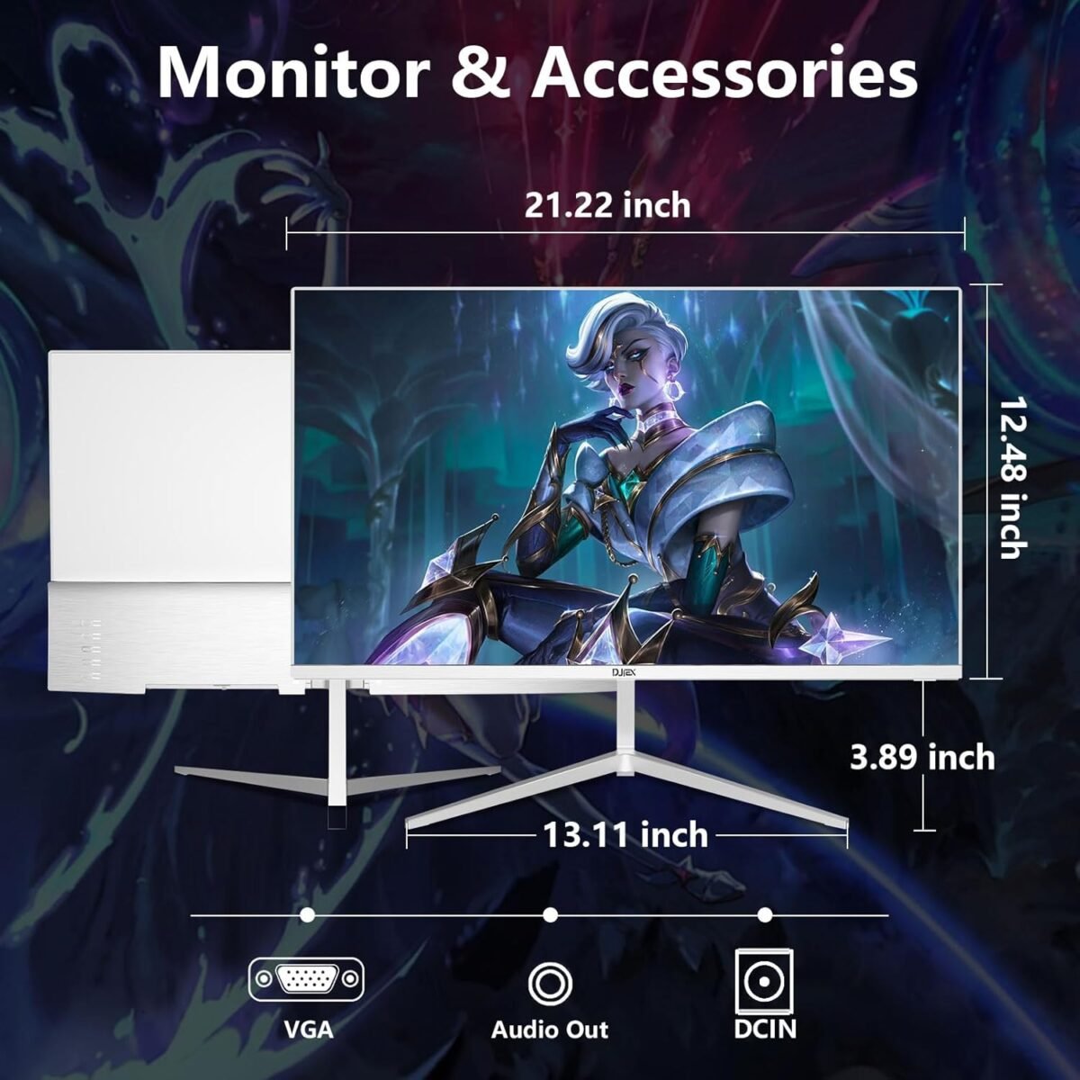 24 inch Gaming Computer Monitor FHD 1920x1080p 75Hz Refresh Rate 16:9 Aspect Ratio Ergonomic Tilt Sync Visual Experience for Work & Play Home Office Support Wall Mount Install（75 * 75mm） - Image 10