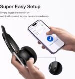 Bluetooth Headset, Wireless Headset with Microphone for PC, V5.2 Computer Headset with Noise Cancelling Mic, USB Dongle, Charging Base & Mute Button for Work, Cell Phones, Computer (Black) - Image 3