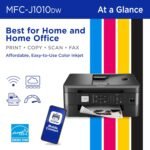 Brother MFC-J1010DW Wireless Color Inkjet All-in-One Printer, Duplex Printing, Mobile & Cloud Print, Compact Design, 1.8" Color Display, Works with Alexa - Image 3