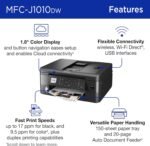 Brother MFC-J1010DW Wireless Color Inkjet All-in-One Printer, Duplex Printing, Mobile & Cloud Print, Compact Design, 1.8" Color Display, Works with Alexa - Image 4