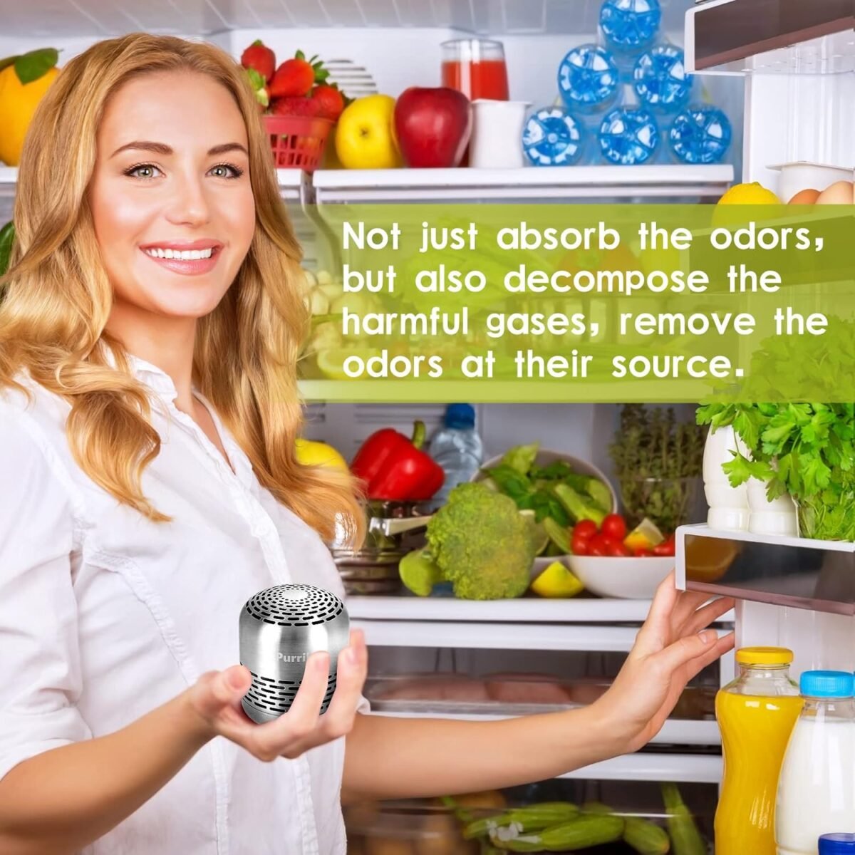 Refrigerator Deodorizer,Lasts for 10 Years,Refrigerator Odor Eliminator,Fridge Deodorizer,More Effective Than Baking Soda Bamboo Air Purifying Bags - Image 3